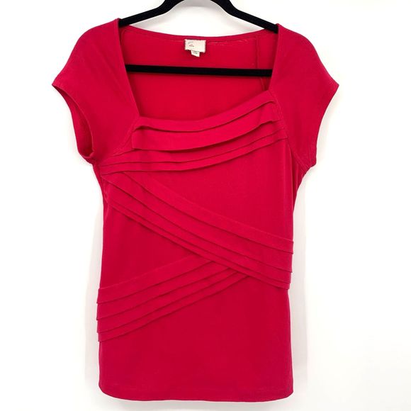 Anthropologie Tops - Anthropologie Postmark Front Pleated Top